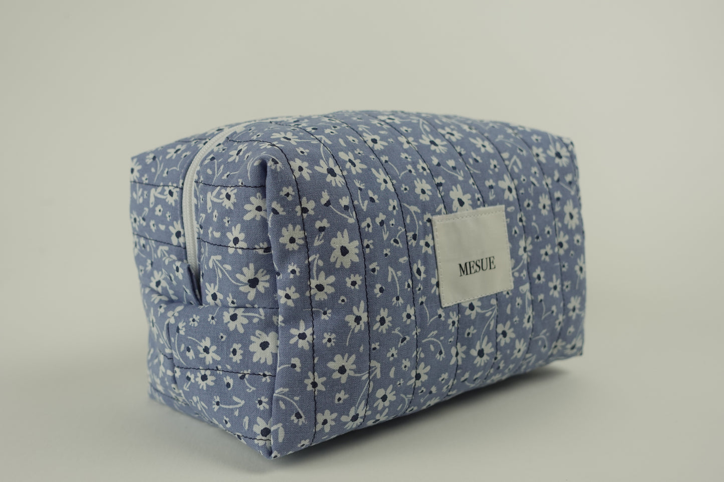 Handmade Makeup Toiletry bag - Blue Floral