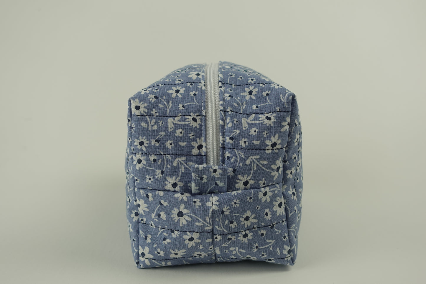 Handmade Makeup Toiletry bag - Blue Floral