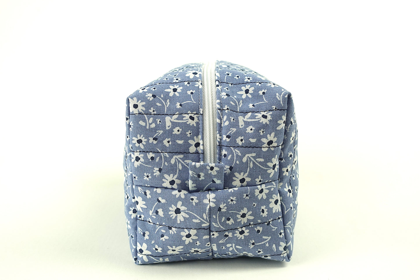 Handmade Makeup Toiletry bag - Blue Floral