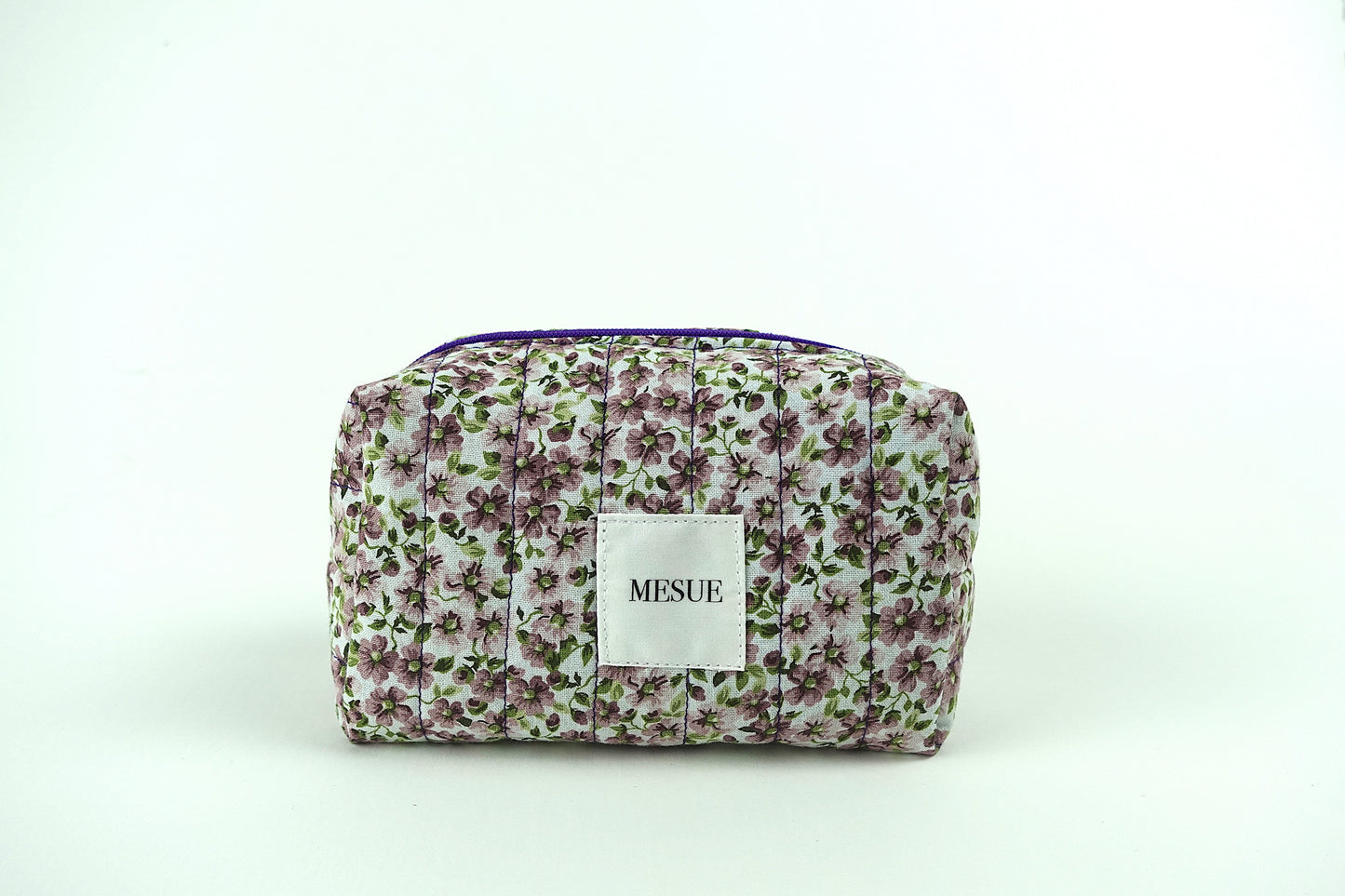 Handmade Makeup Bag - Purple Florals (Small)