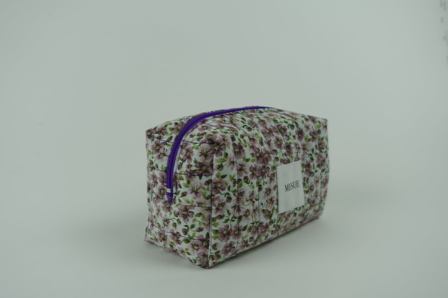 Handmade Makeup Bag - Purple Florals (Small)