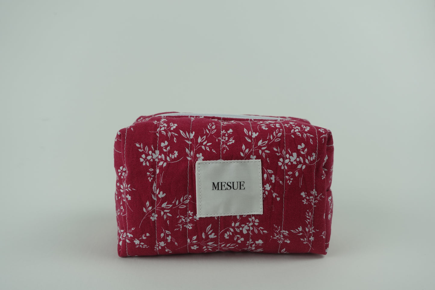 Handmade Floral Makeup Bag - Red Floral (Small)