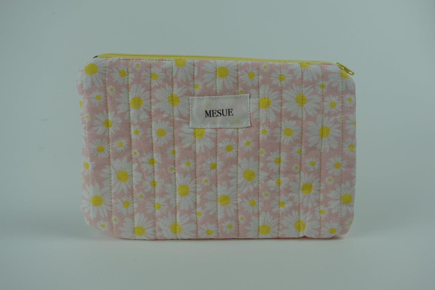 Handmade Pouch bag - Light Pink Daisies