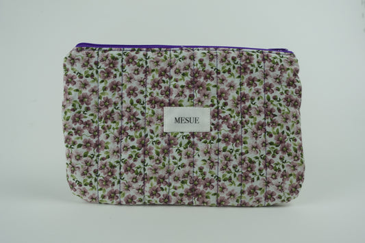 Handmade Pouch bag - Purple Florals