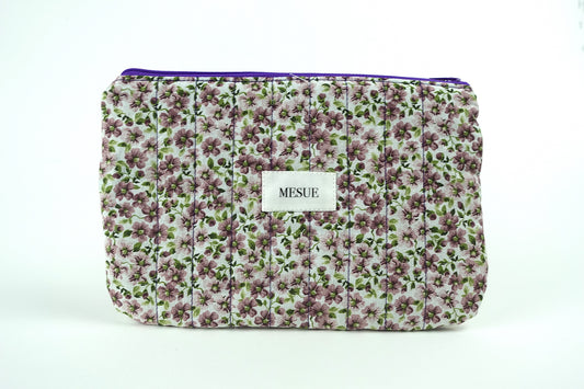 Handmade Pouch bag - Purple Florals