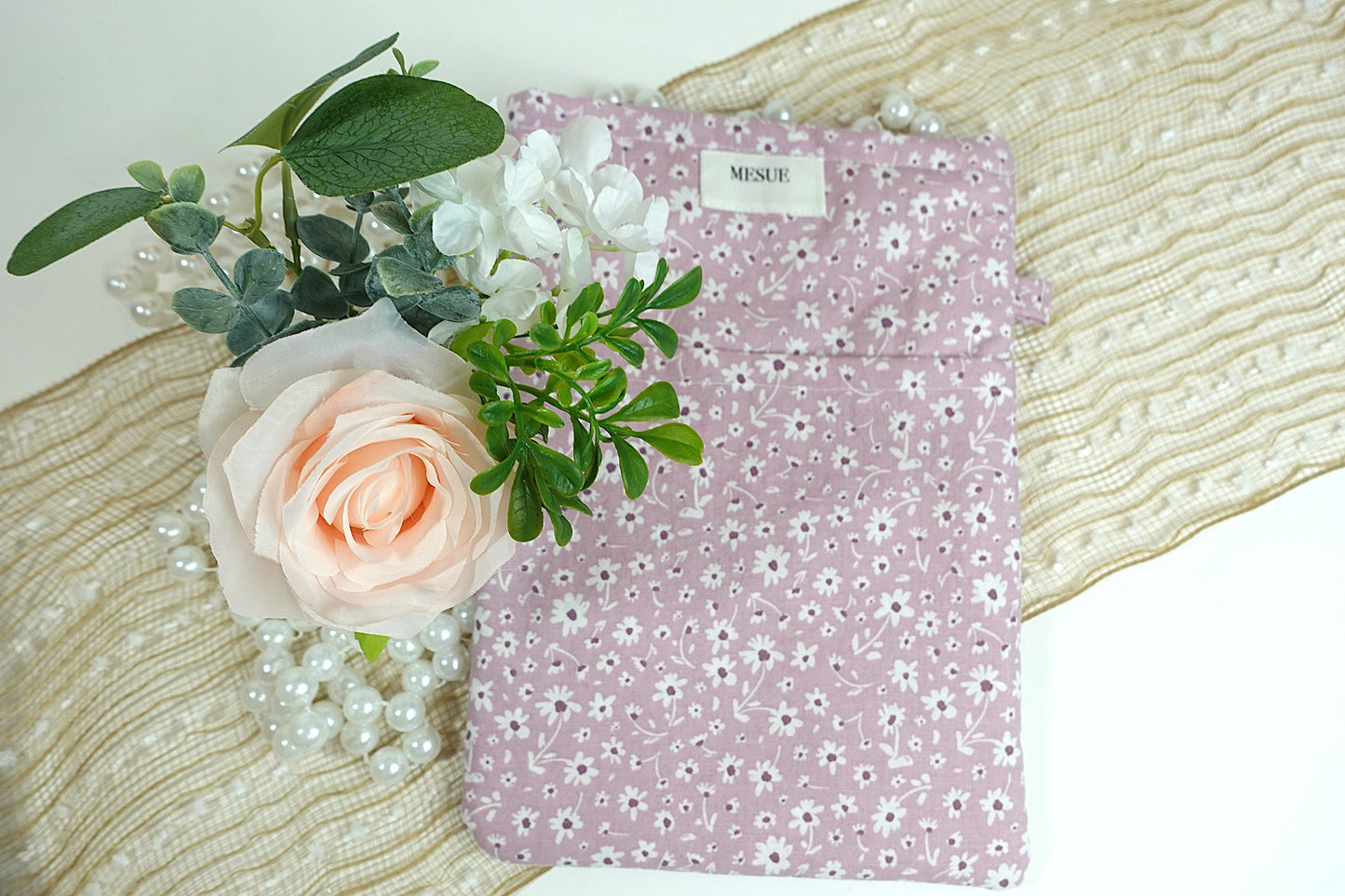 Purple Floral Book Sleeve