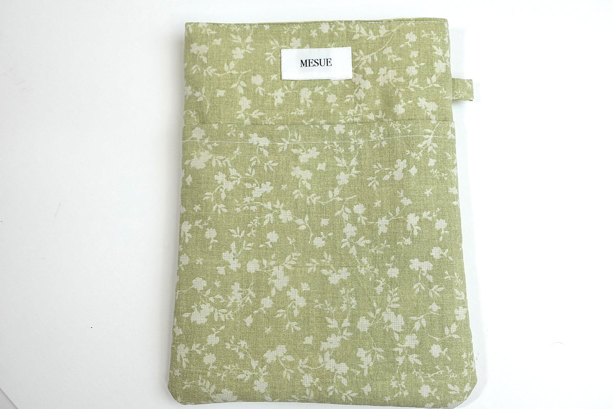Light Green Floral Book Sleeve