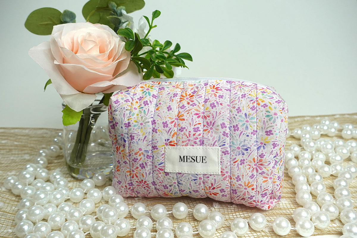 Handmade Makeup Bag - Colorful Florals (Small)